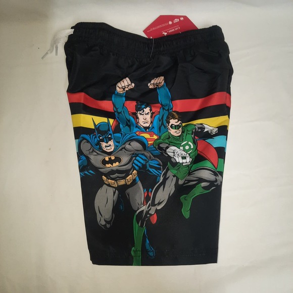 NEW Justice League Superman, Batman, Green Lantern boys swim trunks Size 7 - Picture 1 of 5